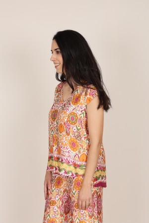 Flowing Printed Blouse| M47 Modas Benidorm