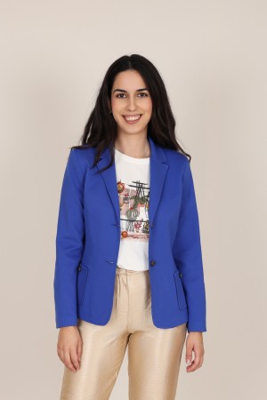 Straight-Cut Crepe Blazer| M47 Modas Benidorm