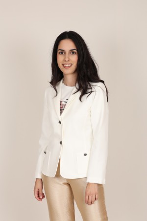Straight-Cut Crepe Blazer| M47 Modas Benidorm