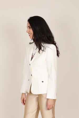 Straight-Cut Crepe Blazer| M47 Modas Benidorm