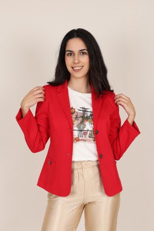Straight-Cut Crepe Blazer| M47 Modas Benidorm