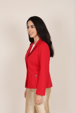Straight-Cut Crepe Blazer| M47 Modas Benidorm
