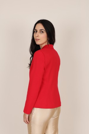 Straight-Cut Crepe Blazer| M47 Modas Benidorm