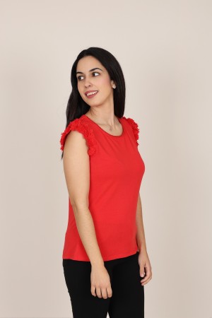 Linen Lingerie sleeveless T-shirt| M47 Modas Benidorm
