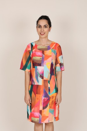 Midi Print  Dress| M47 Modas Benidorm