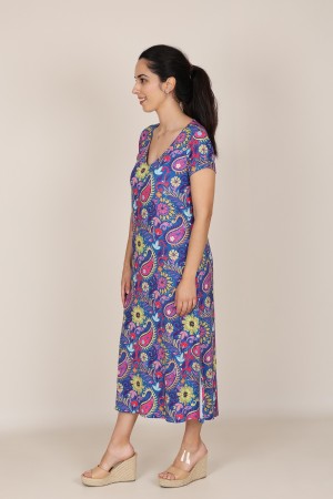 Vestido Largo Estampado| Vestido Punto|  M47 Modas Benidorm