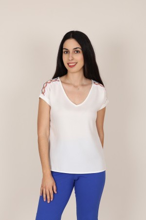 Sleevless Printed Multicolored Blouse| M47 Modas Benidorm