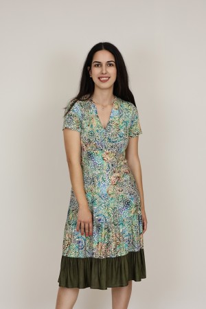 Knit Shirt Polka Dots Long Dress| M47 Modas Benidorm