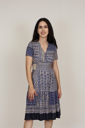 Vestido Midi Estampado | Vestido Punto|  M47 modas Benidorm