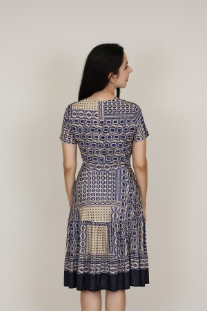 Vestido Midi Estampado | Vestido Punto|  M47 modas Benidorm
