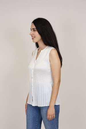 Pleated Shirt Floral Print| M47 Modas Benidorm