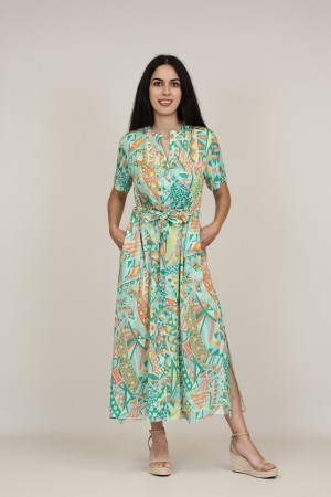 Vestido Midi Estampado| Vestido Camisero|  M47 Modas Benidorm