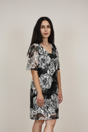 Vestido Midi Invitada| Vestido Blonda| M47 Modas Benidorm