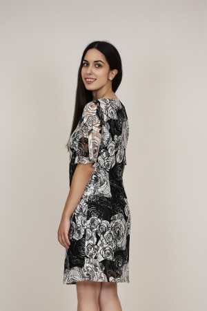 Vestido Midi Invitada| Vestido Blonda| M47 Modas Benidorm