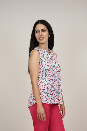 Blusa Plisada| Estampado Misonni| M47 Modas Benidorm