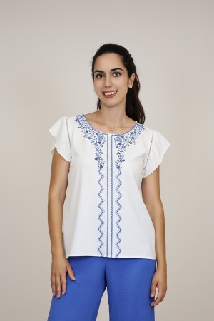 Blusas y Tops | Blusa Estampada Flor| M47 Modas Benidorm