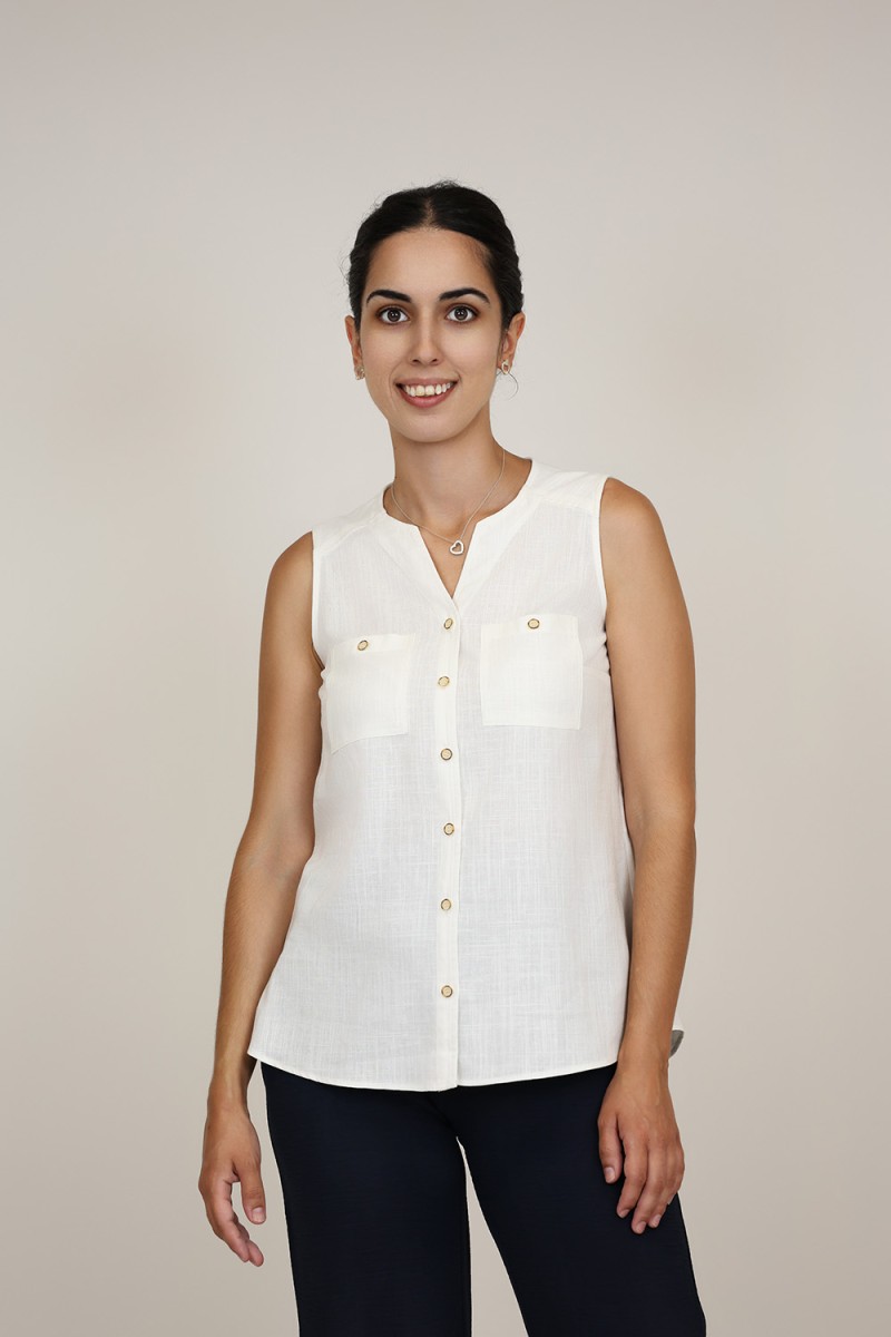 Sleevless Printed Multicolored Blouse| M47 Modas Benidorm