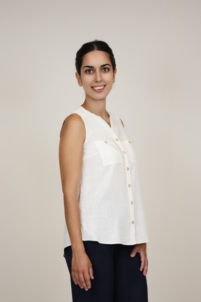 Sleevless Printed Multicolored Blouse| M47 Modas Benidorm