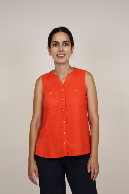 Sleevless Printed Multicolored Blouse| M47 Modas Benidorm