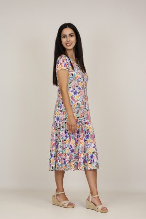 Vestido Midi Estampado| Vestido Boho|  M47 Modas Benidorm