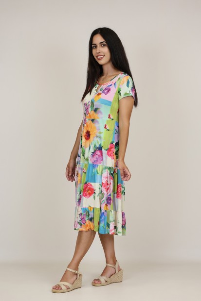 Vestido Midi Estampado| Vestido Boho|  M47 Modas Benidorm