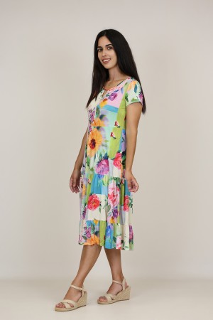 Vestido Midi Estampado| Vestido Boho|  M47 Modas Benidorm