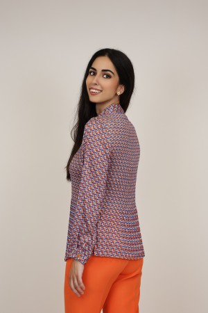 Blusa Plisada| Camisa Estampada| M47 Modas Benidorm