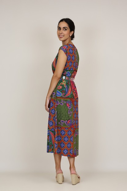 Vestido Maxi Estampado| Vestido Punto|  M47 Modas Benidorm