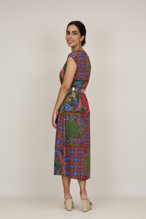 Vestido Maxi Estampado| Vestido Punto|  M47 Modas Benidorm