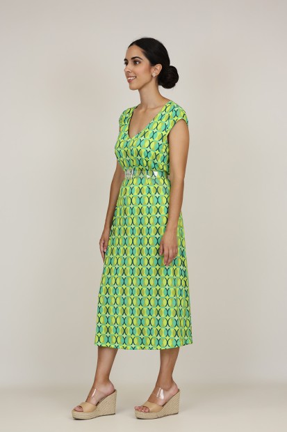 Vestido Maxi Estampado| Vestido Punto|  M47 Modas Benidorm