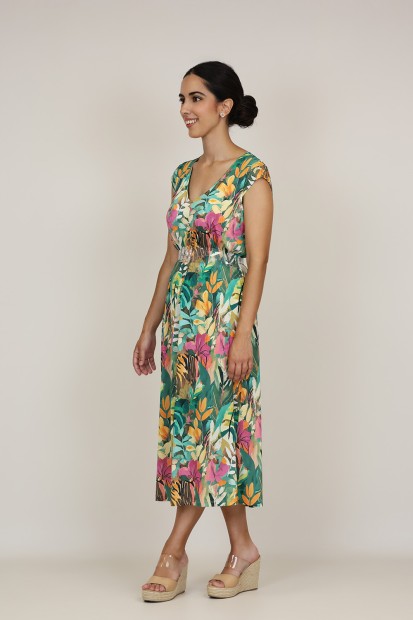 Vestido Maxi Estampado| Vestido Punto|  M47 Modas Benidorm