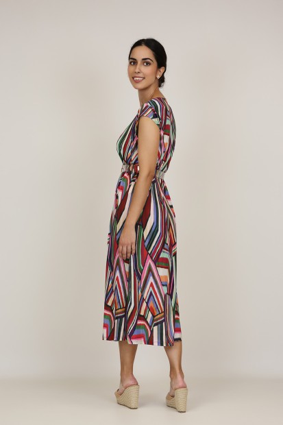 Vestido Maxi Estampado| Vestido Punto|  M47 Modas Benidorm