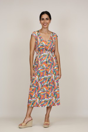 Vestido Maxi Estampado| Vestido Punto|  M47 Modas Benidorm