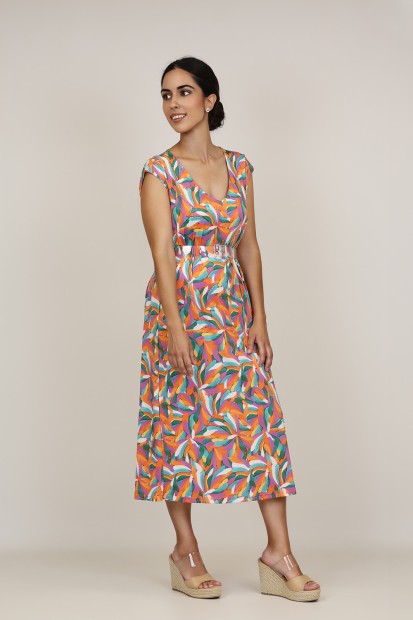 Vestido Maxi Estampado| Vestido Punto|  M47 Modas Benidorm