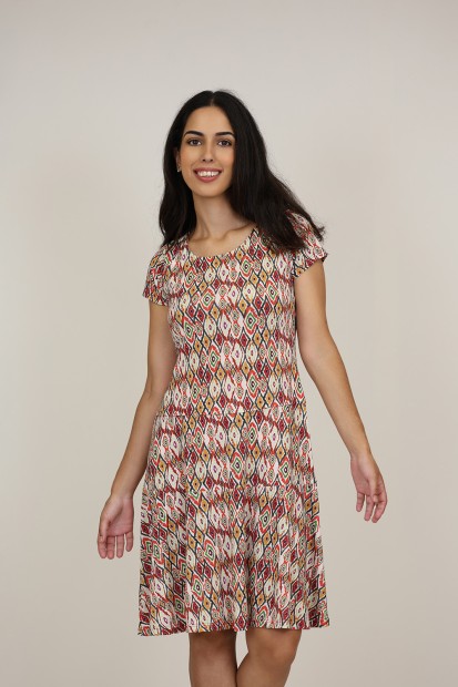 Vestido Midi Estampado | Vestido Punto| M47 Modas Benidorm