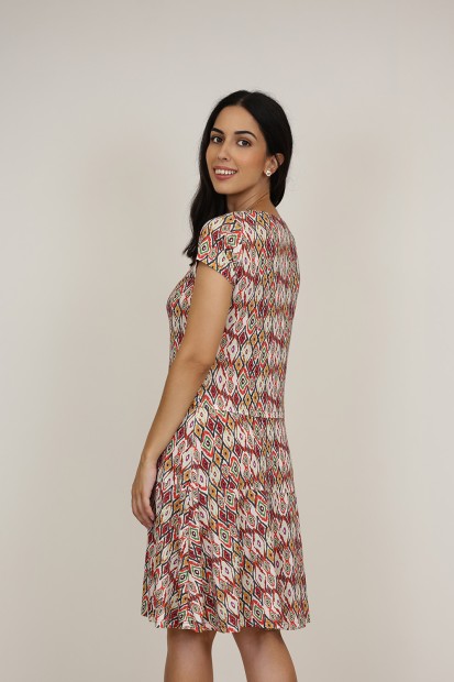 Vestido Midi Estampado | Vestido Punto| M47 Modas Benidorm