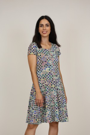Vestido Midi Estampado | Vestido Punto| M47 Modas Benidorm
