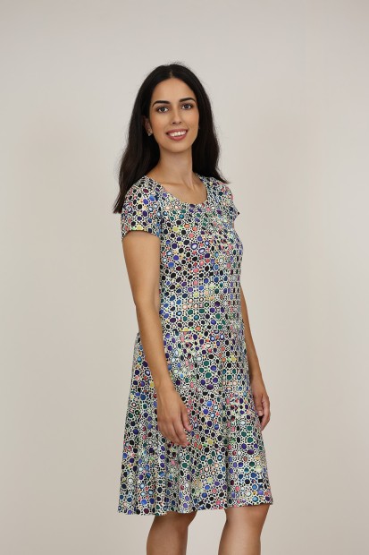 Vestido Midi Estampado | Vestido Punto| M47 Modas Benidorm