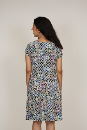 Vestido Midi Estampado | Vestido Punto| M47 Modas Benidorm
