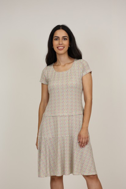Vestido Midi Estampado | Vestido Punto| M47 Modas Benidorm