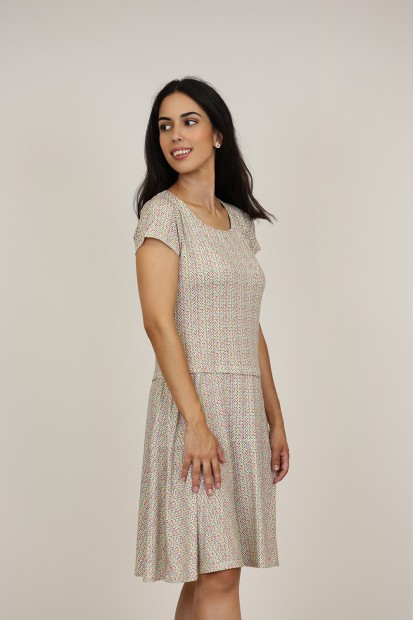 Vestido Midi Estampado | Vestido Punto| M47 Modas Benidorm