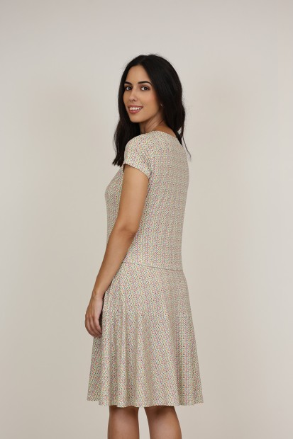Vestido Midi Estampado | Vestido Punto| M47 Modas Benidorm