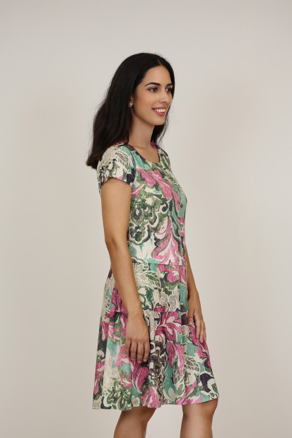 Vestido Midi Estampado | Vestido Punto| M47 Modas Benidorm