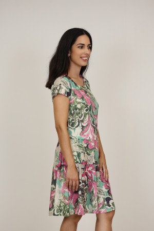 Vestido Midi Estampado | Vestido Punto| M47 Modas Benidorm