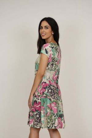 Vestido Midi Estampado | Vestido Punto| M47 Modas Benidorm