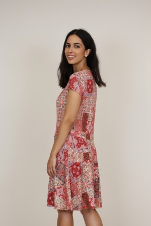 Vestido Midi Estampado | Vestido Punto| M47 Modas Benidorm