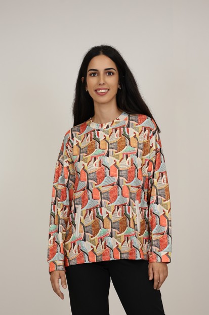 Organic Cotton Shirt Sequins Hearts| M47 Modas Benidorm