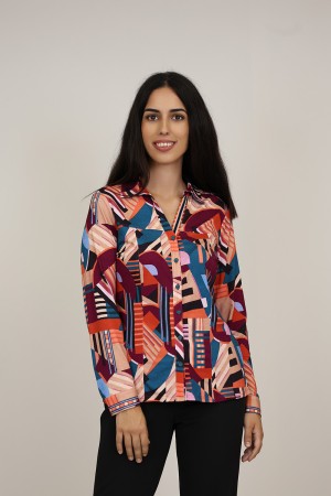 Viscose Shirt Lettering Print | M47 Modas Benidorm