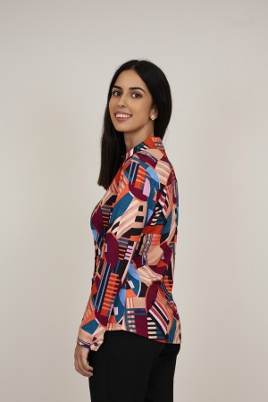 Viscose Shirt Lettering Print | M47 Modas Benidorm
