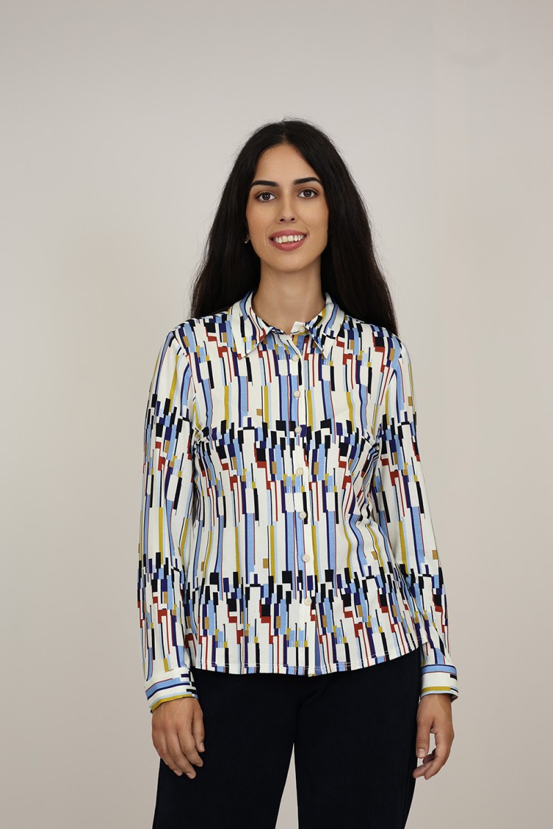 Viscose Shirt Lettering Print | M47 Modas Benidorm